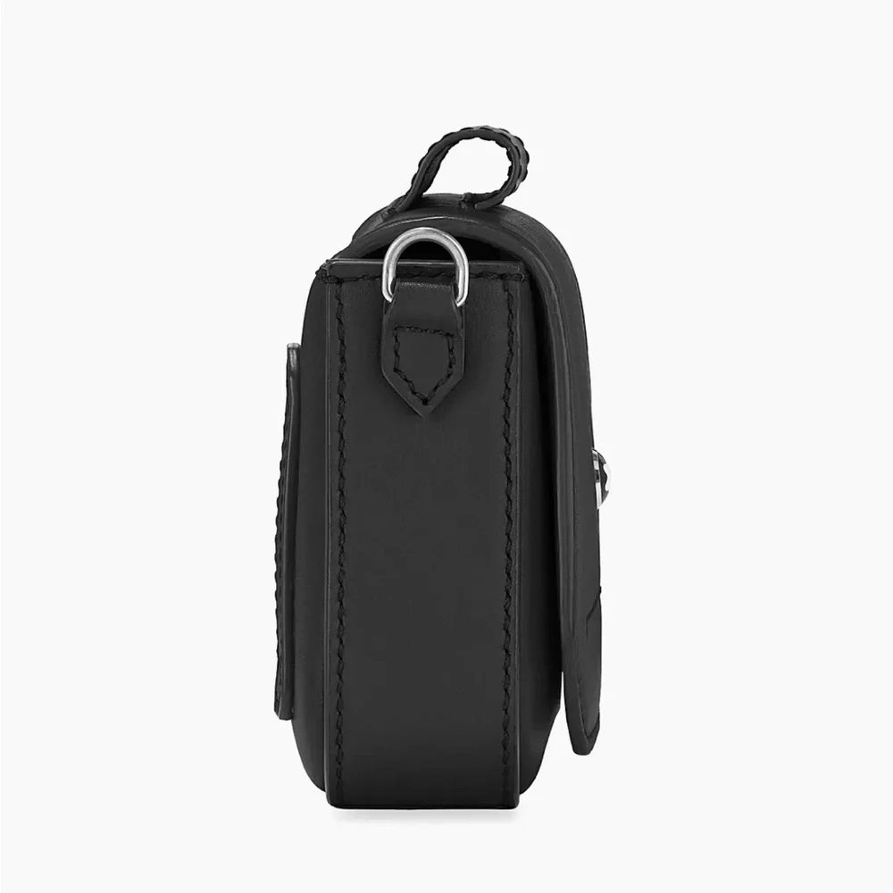 NEW MONTBLANC BLACK LEATHER MINI BAG CROSSBODY UNISEX